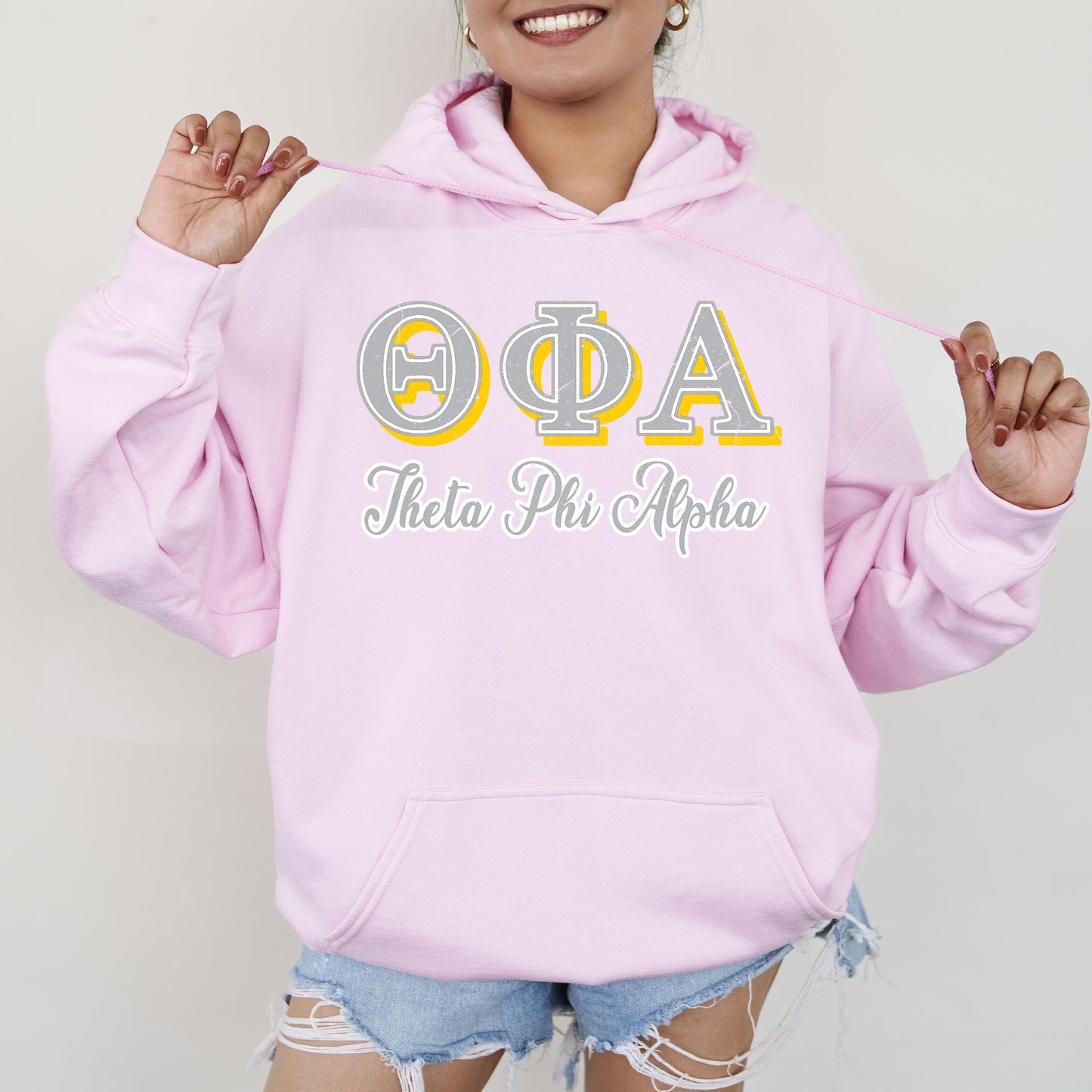 Theta Phi Alpha Greek Colors Sorority Hoodie _ 36093g