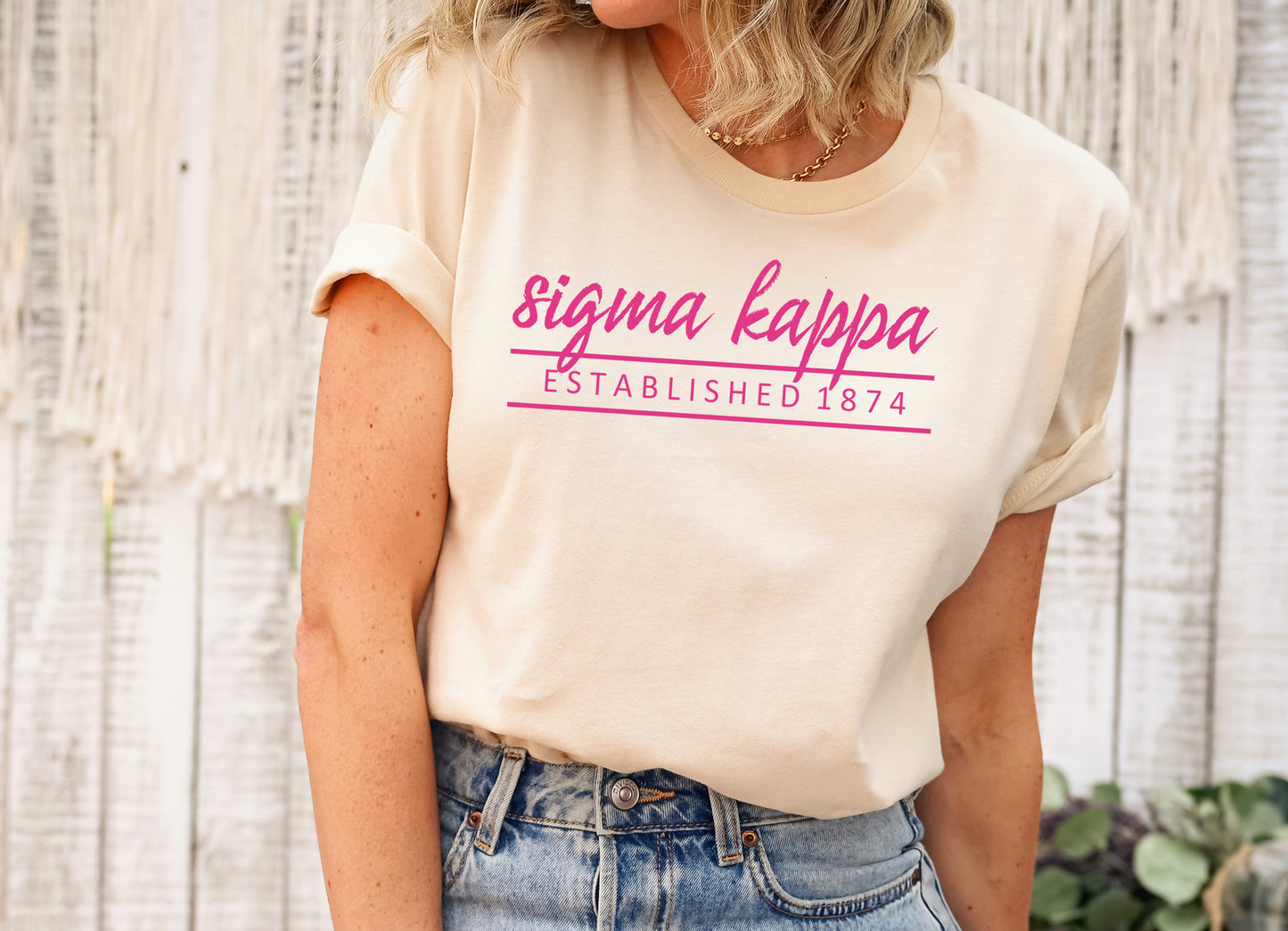 Sigma Kappa All Pink Sorority T-shirt _  774g