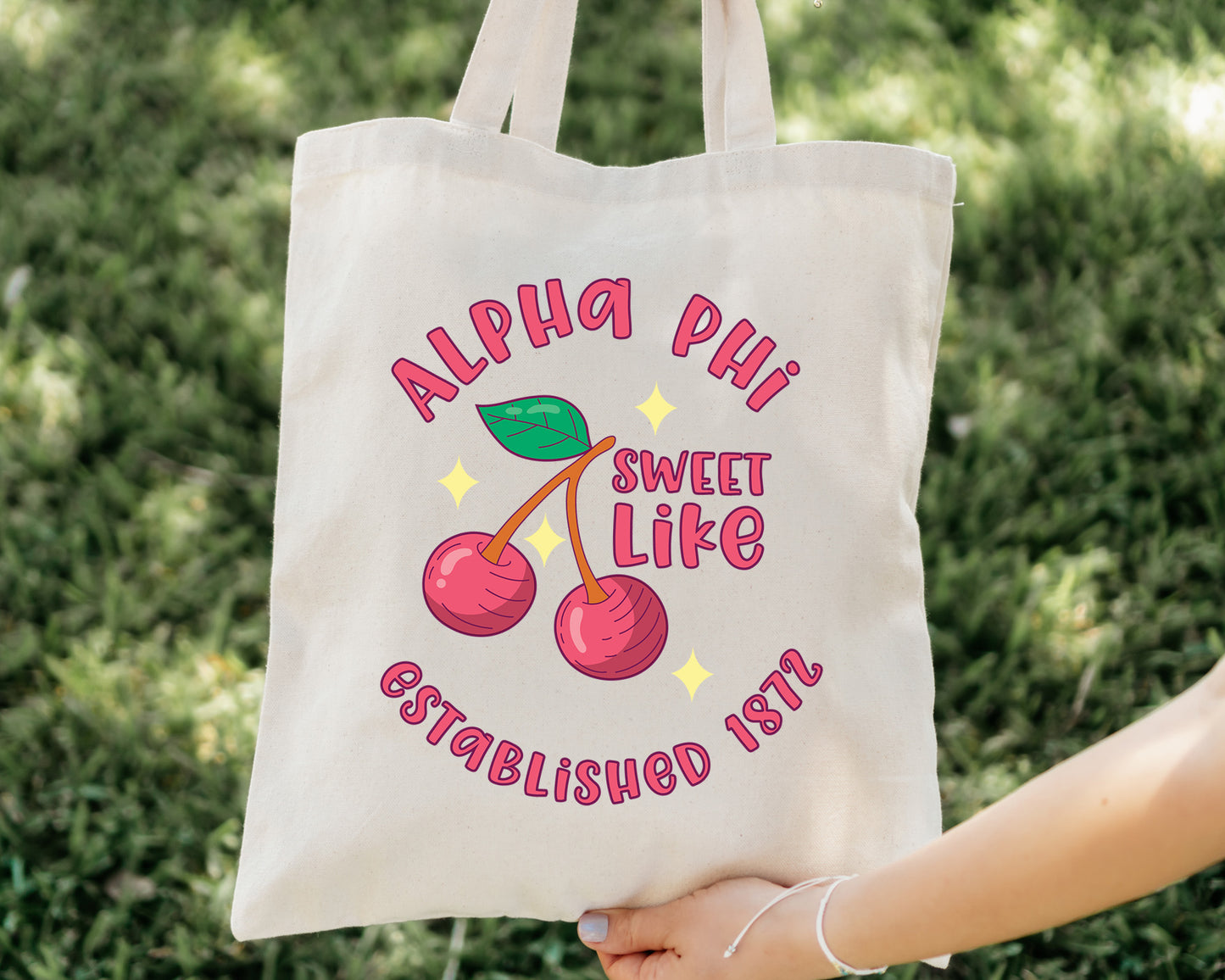 Alpha Phi Sweet Like Cherry Sorority Tote Bag _ 34313g