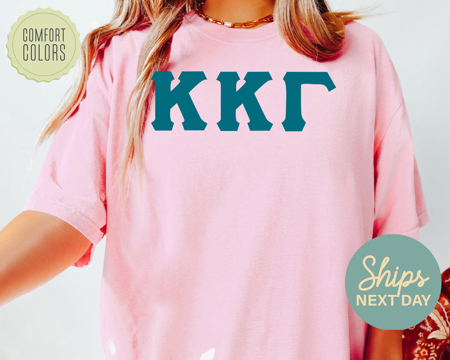 Kappa Kappa Gamma Back to the Basics Comfort Colors Sorority T-shirt _ 639g