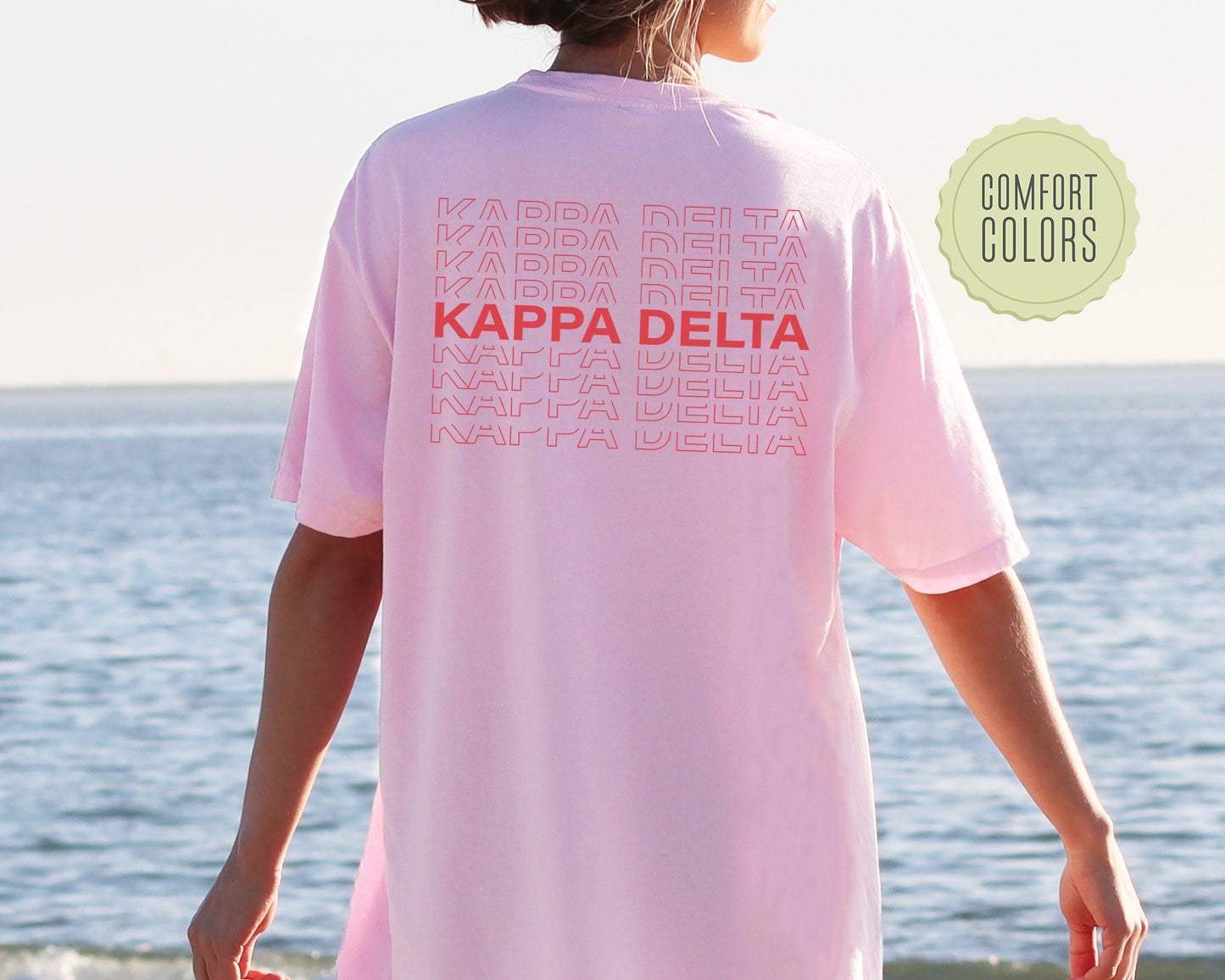 Kappa Delta Repeating Name Comfort Colors Sorority T-shirt _ 33014g
