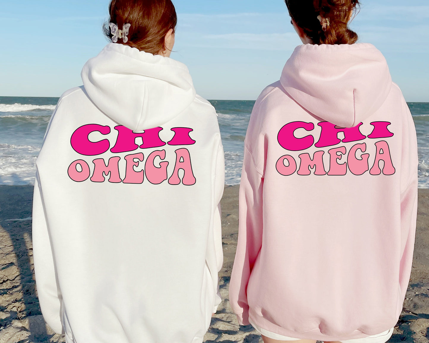 Chi Omega Shades of Pink Sorority Hoodie _ 32981g