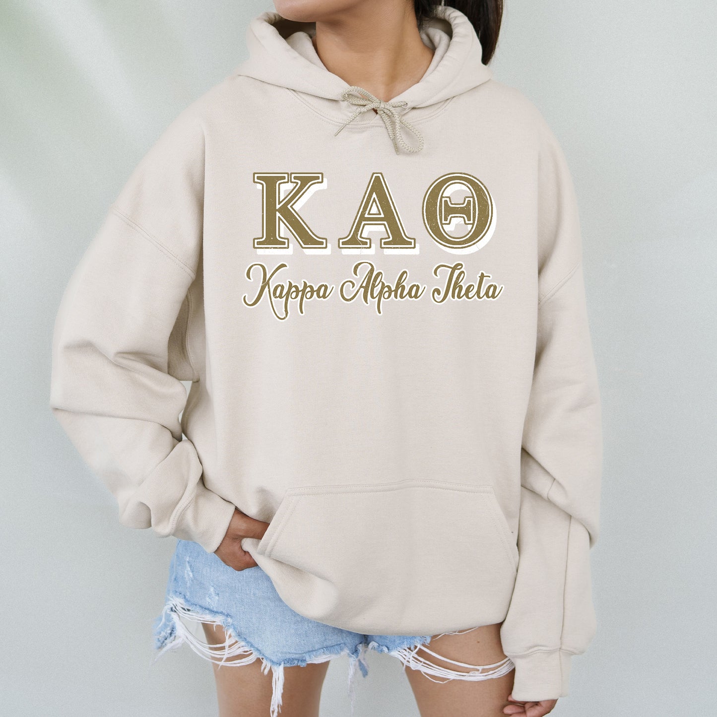 Kappa Delta Greek Colors Sorority Hoodie _ 36085g