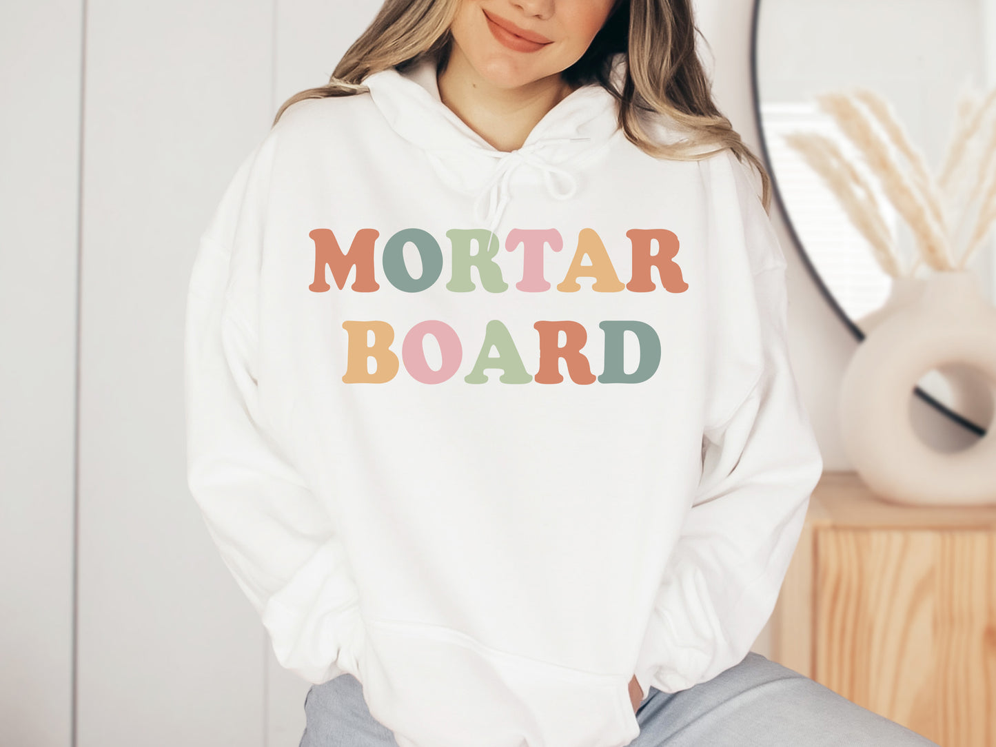 Mortar Board Bright and Colorful Sorority Hoodie _ 3475g