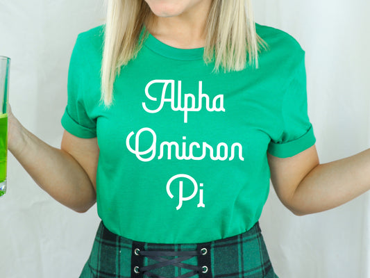 Alpha Omicron Pi All About That Pop Sorority T-shirt _ 2685g