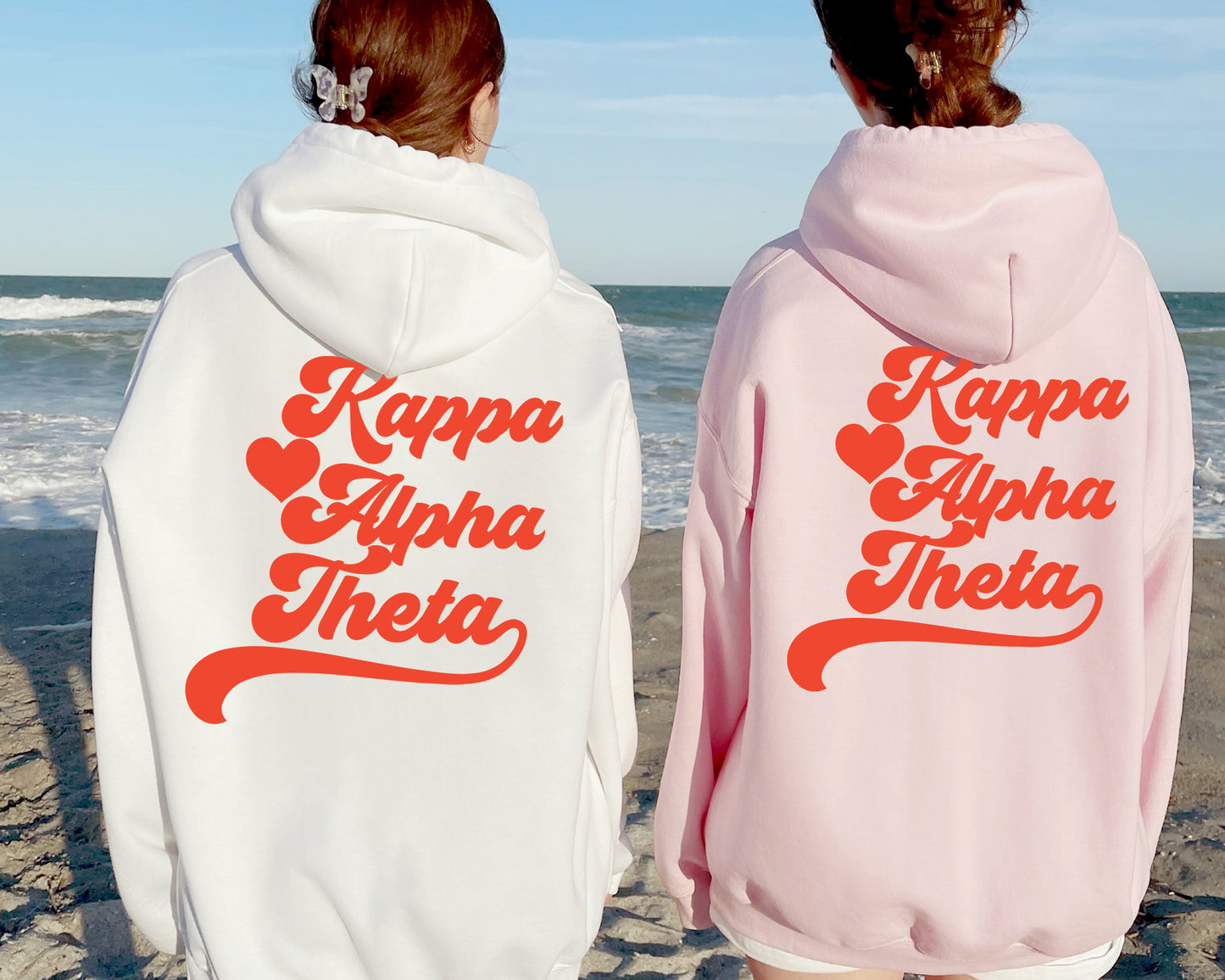 Kappa Alpha Theta Red Heart Sorority Hoodie _ 33361g