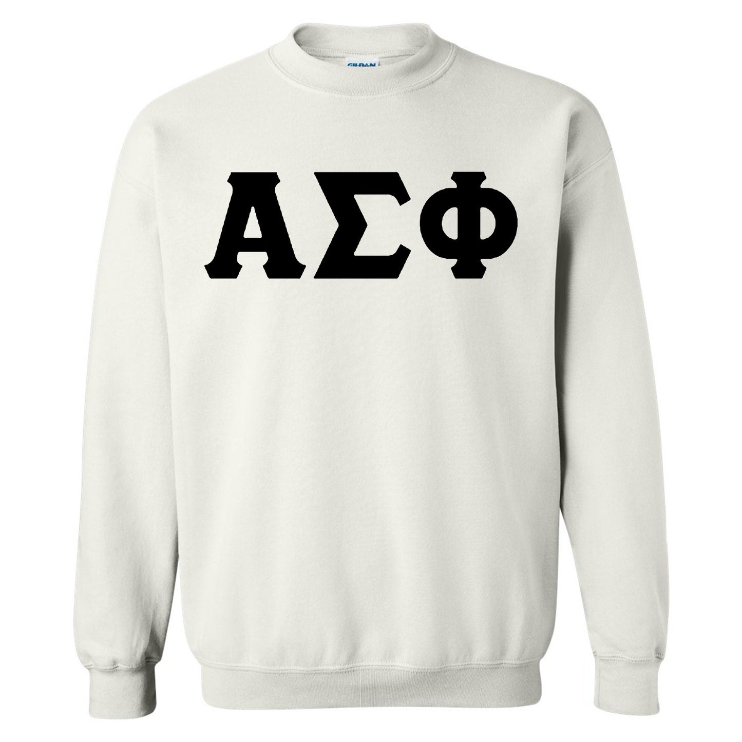 Alpha Sigma Phi Black Letters Fraternity Sweatshirt _ 34909g