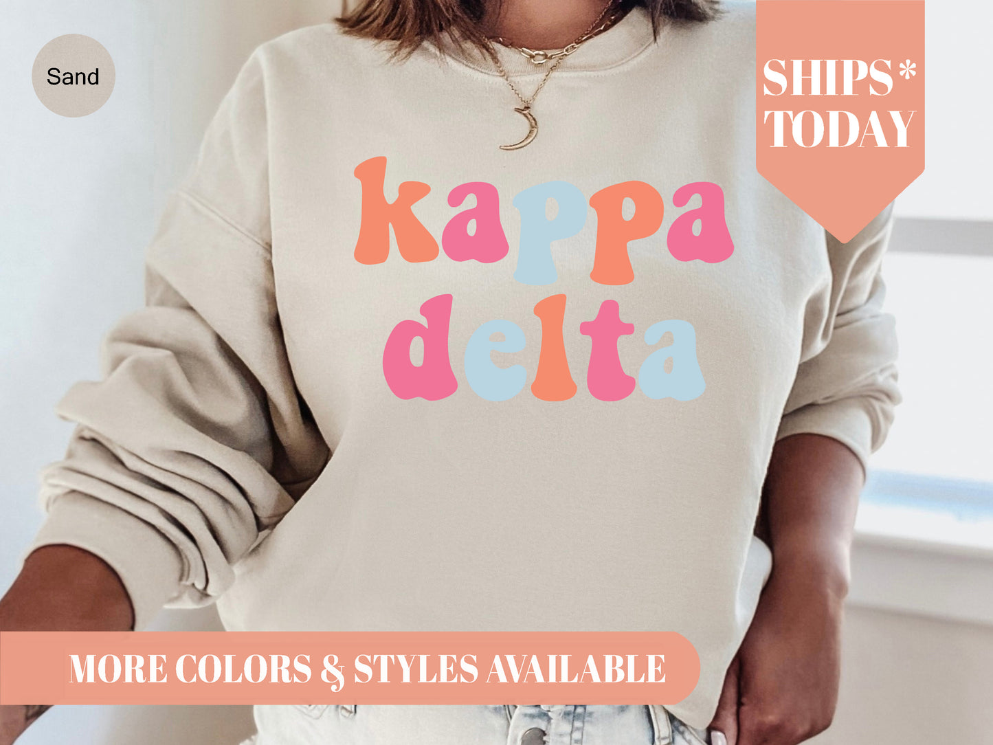 Kappa Delta Vividly Vibrant Sorority Sweatshirt _ 3165g