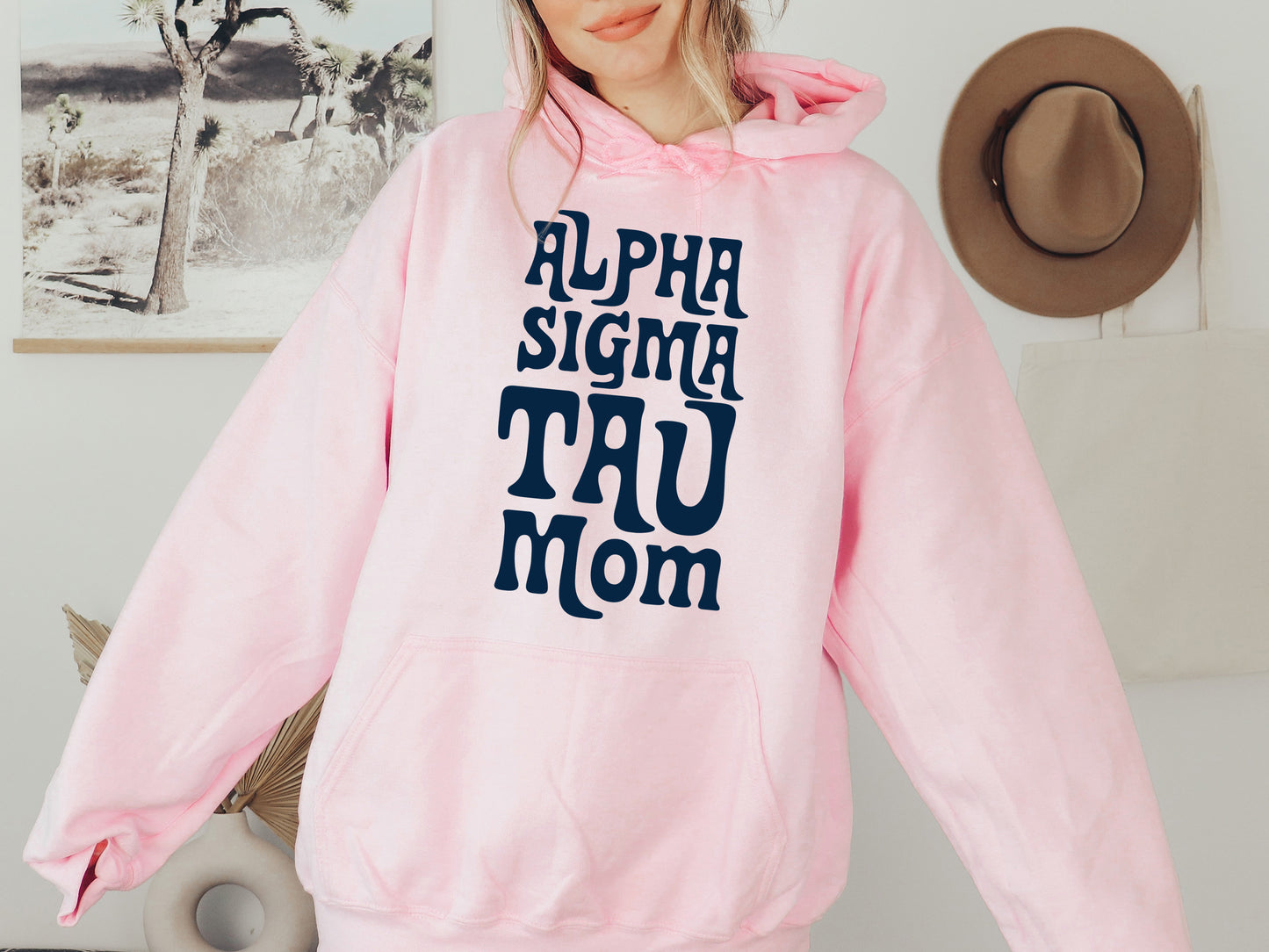Alpha Sigma Tau Got it from my Mom Sorority Hoodie _ 3078g