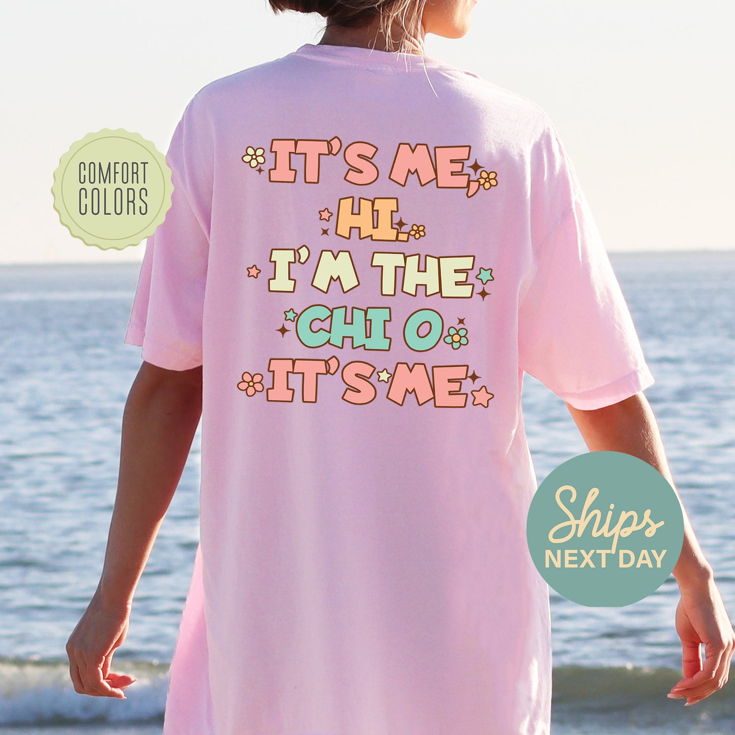 Chi Omega Signature Chic Comfort Colors Sorority T-shirt _ 35974g