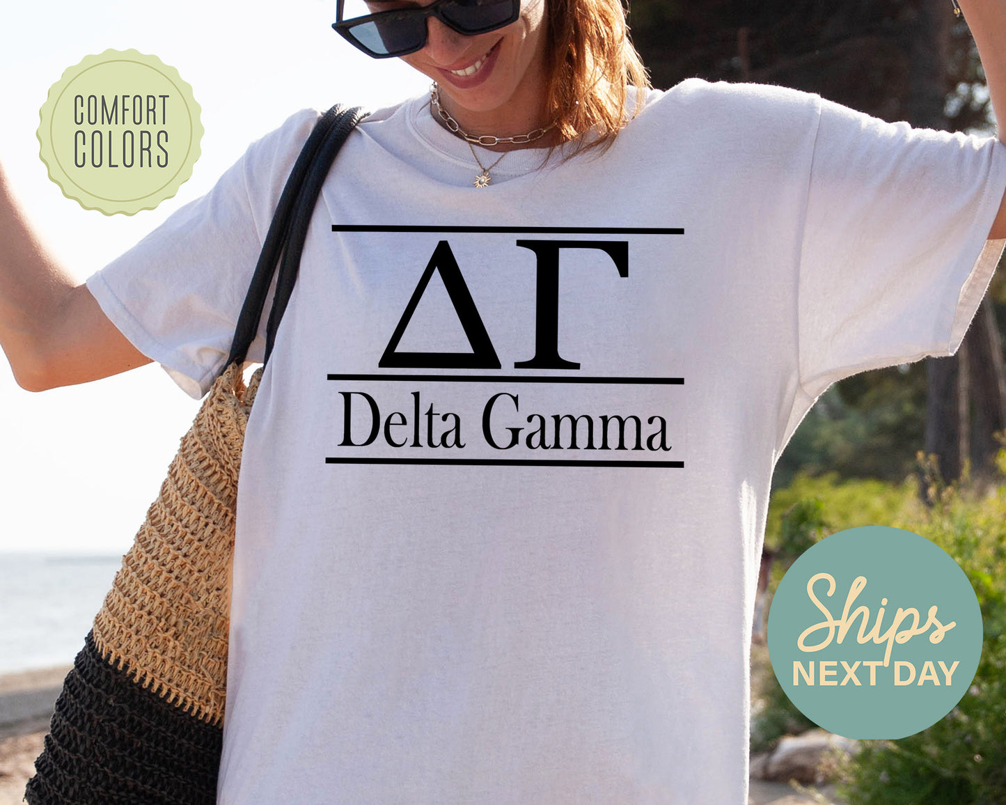 Delta Gamma Bold Statement Comfort Colors Sorority T-shirt _ 295g