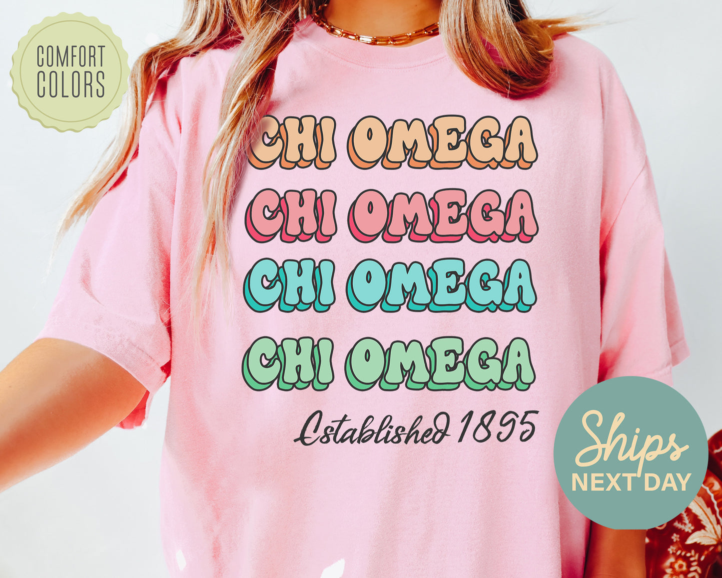 Chi Omega Lucy Comfort Colors Sorority T-shirt _ 267g