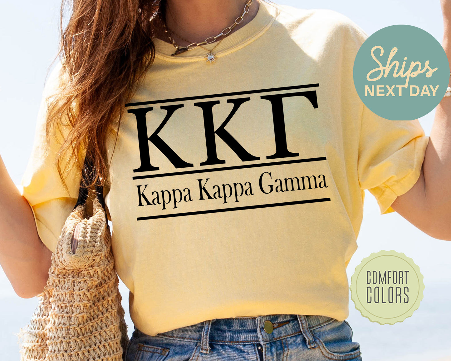 Kappa Kappa Gamma Bold Statement Comfort Colors Sorority T-shirt _ 301g
