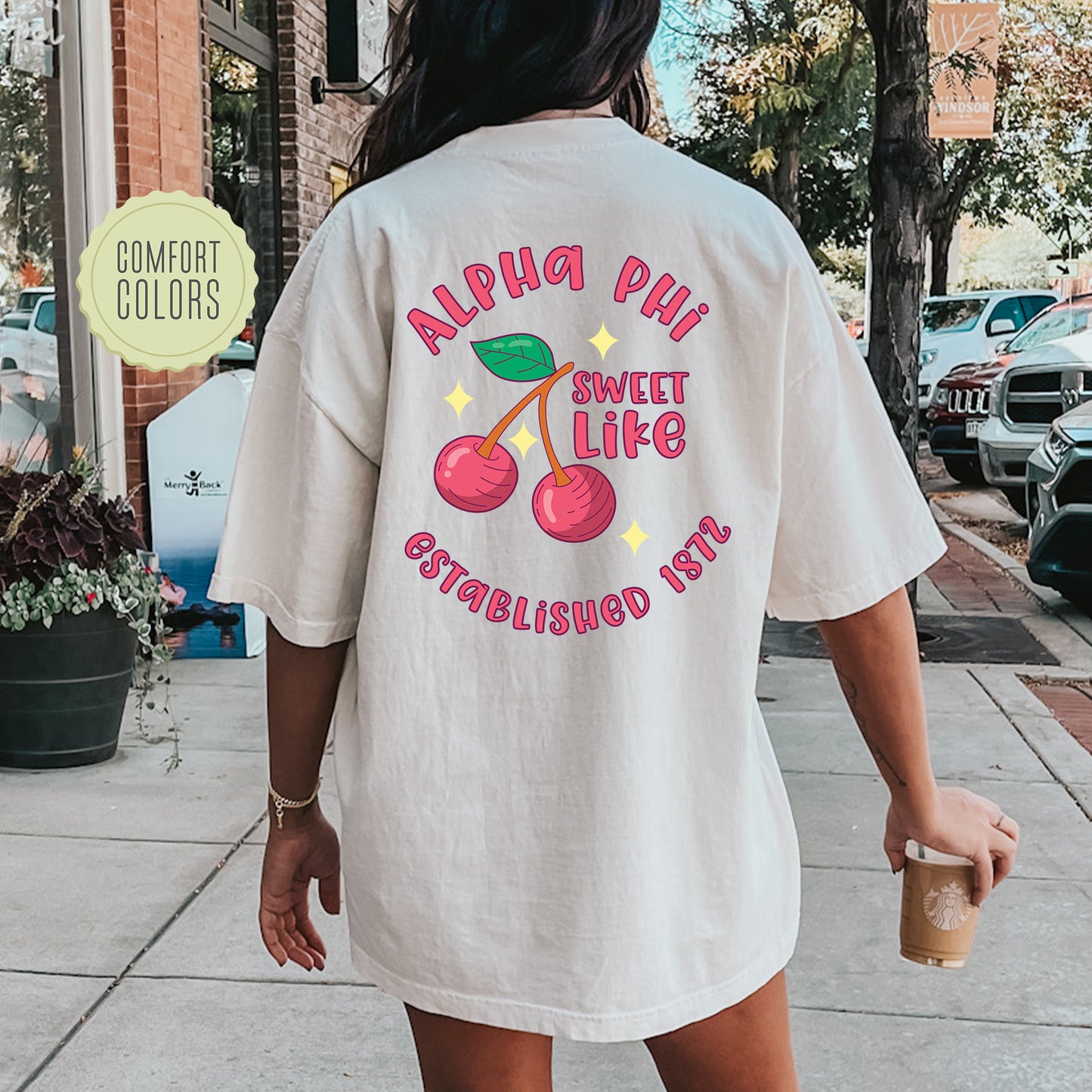 Alpha Phi Sweet Like Cherry Comfort Colors Sorority T-shirt _ 32034g