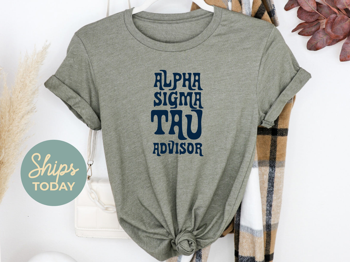 Alpha Sigma Tau Best Advisor Sorority T-shirt _ 3104g