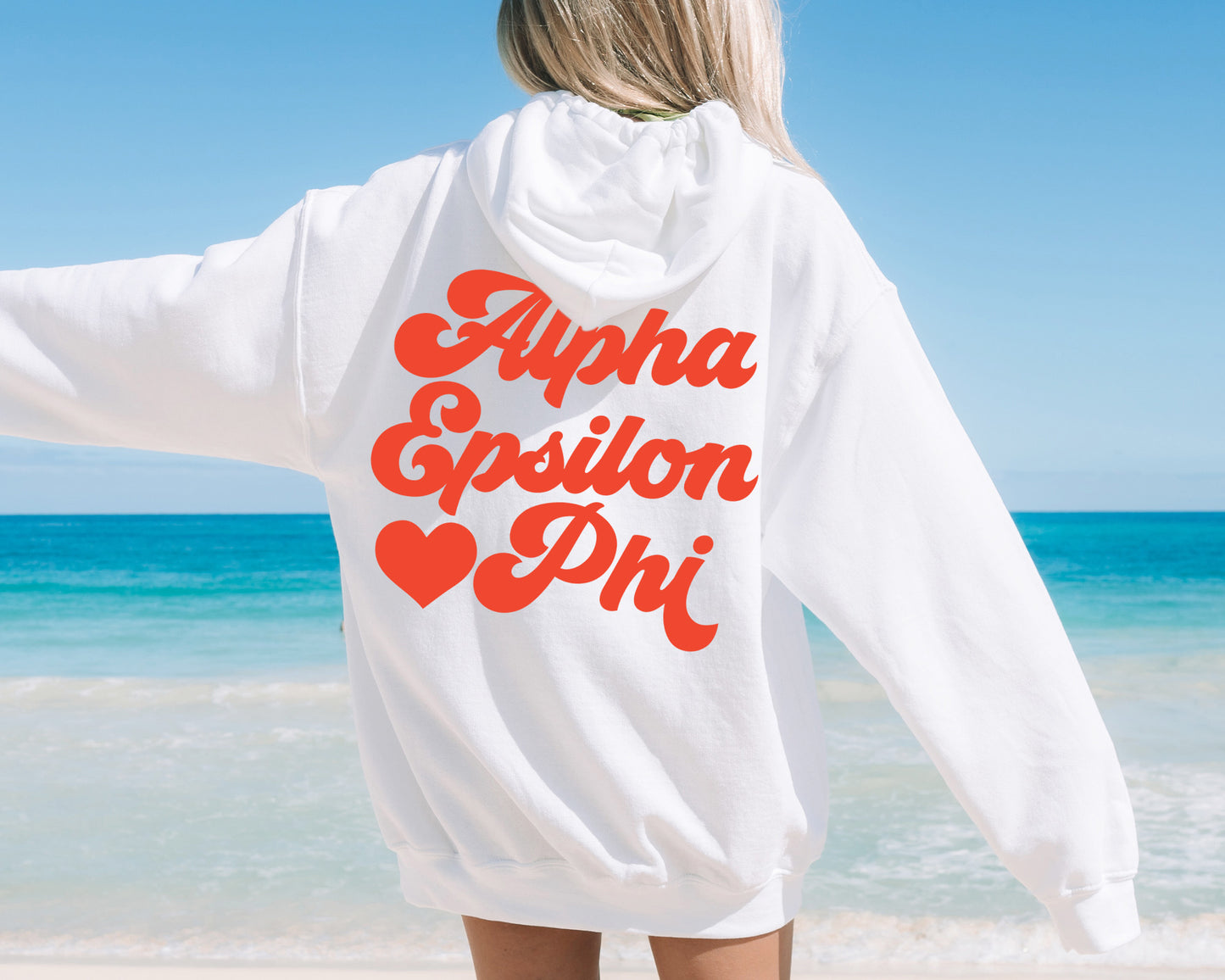 Alpha Epsilon Phi Red Heart Sorority Hoodie _ 33348g