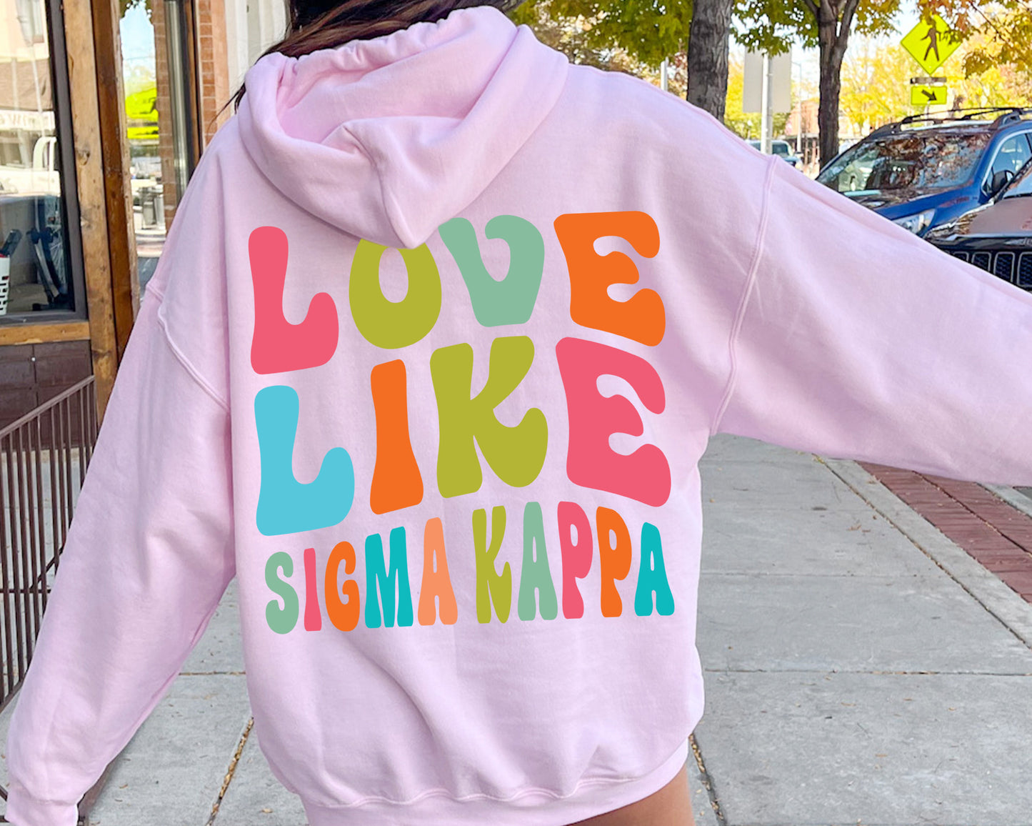 Sigma Kappa Blissful and Vibrant Sorority Hoodie _ 33176g