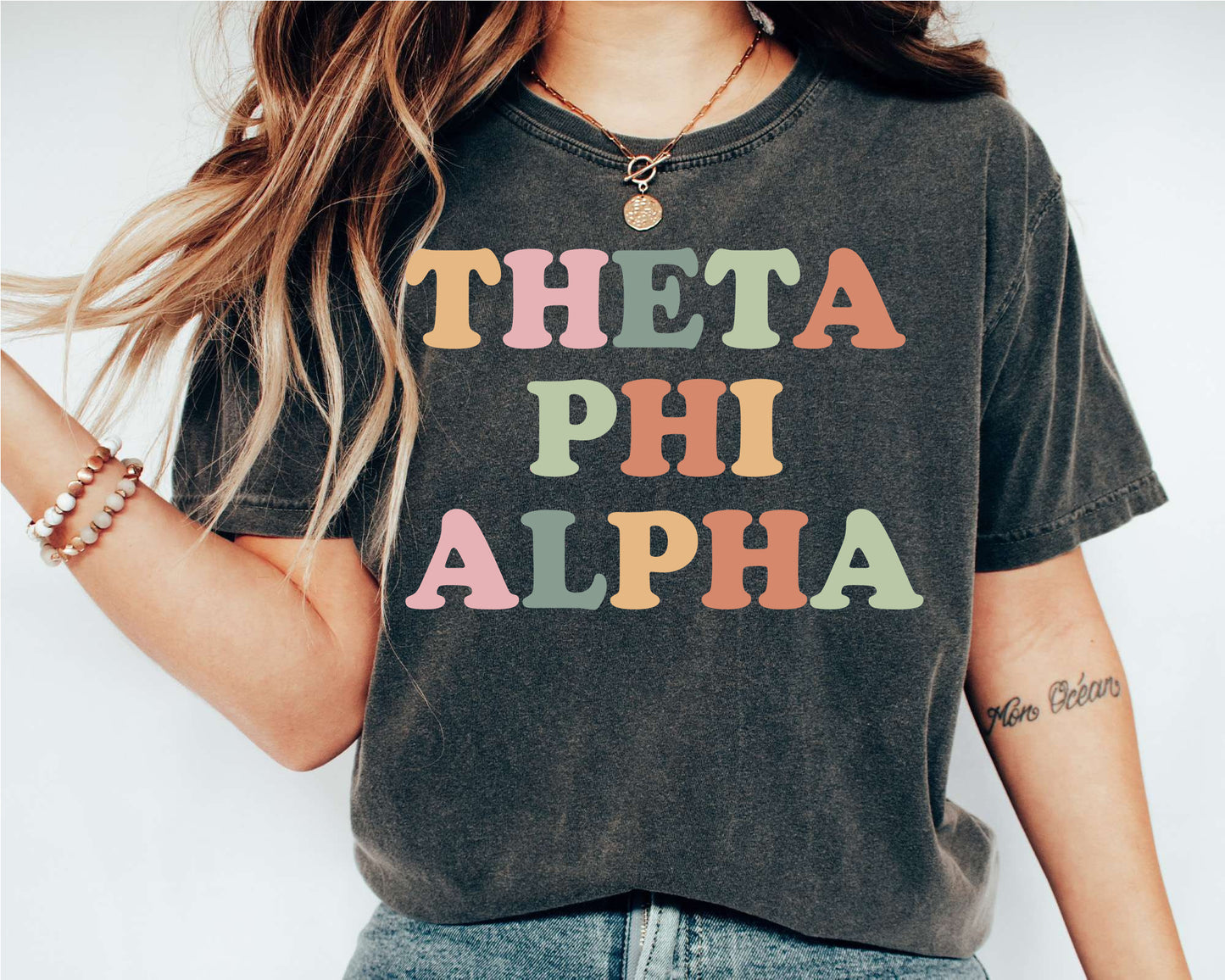 Theta Phi Alpha Bright and Proud Sorority T-shirt _ 438g
