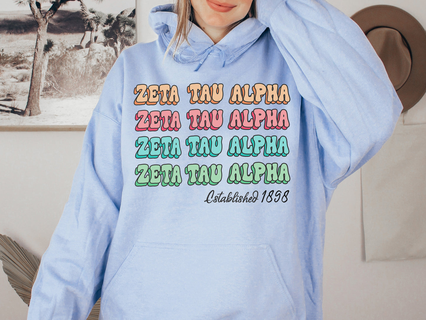 Zeta Tau Alpha Lucy Sorority Hoodie _ 283g