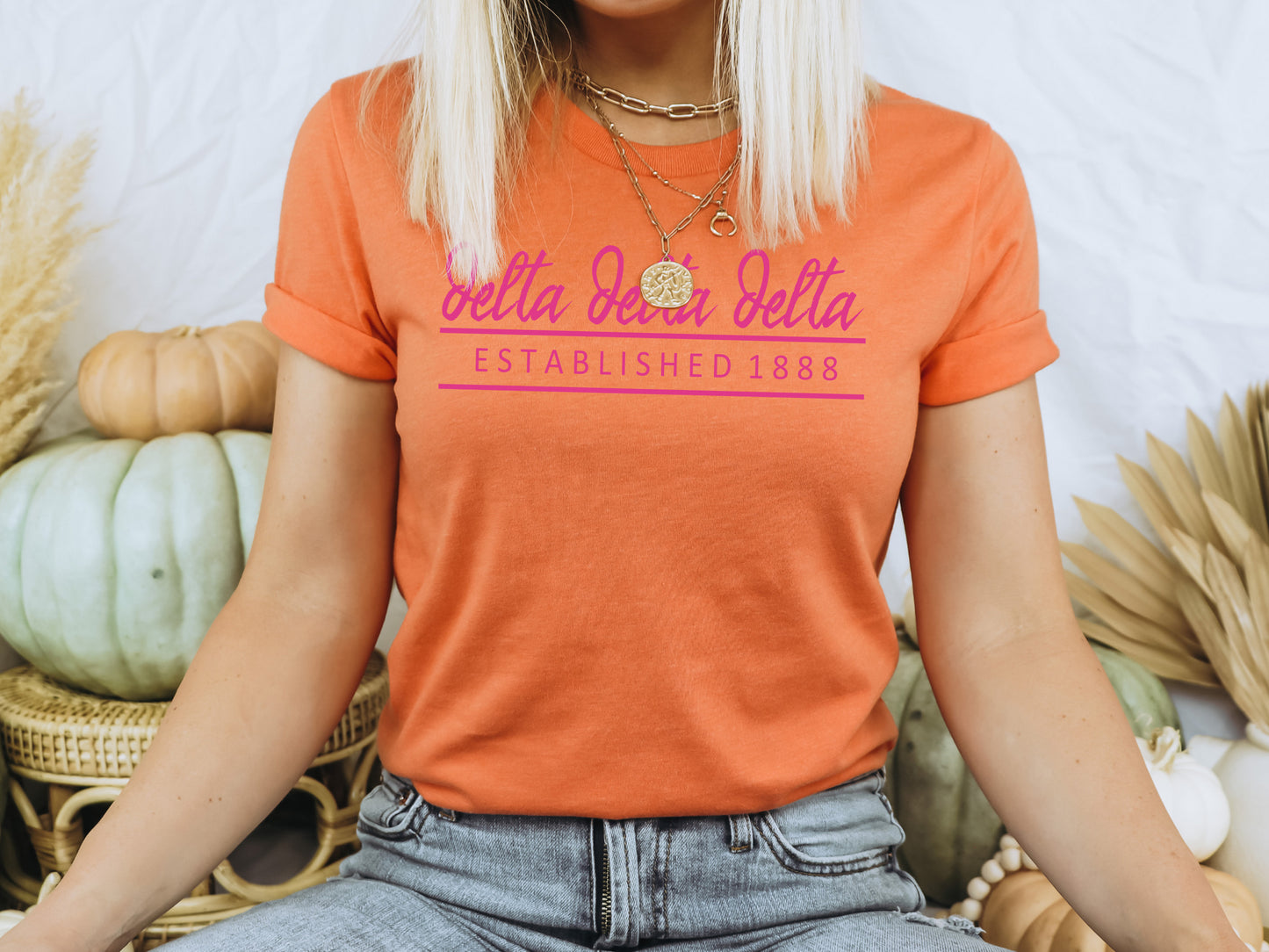 Delta Delta Delta All Pink Sorority T-shirt _ 762g