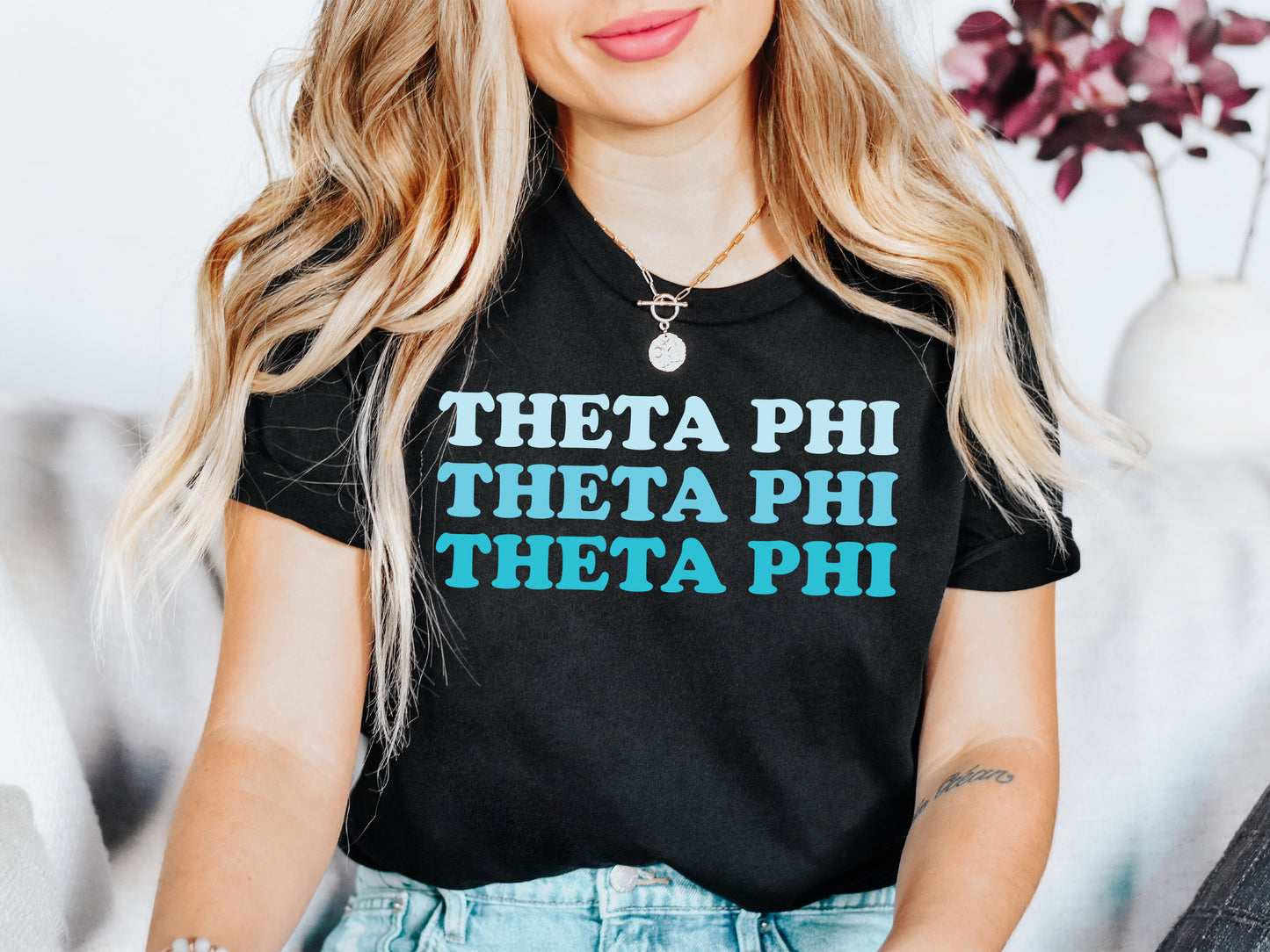 Theta Phi Alpha Touch of Blue Sorority T-shirt _ 2601