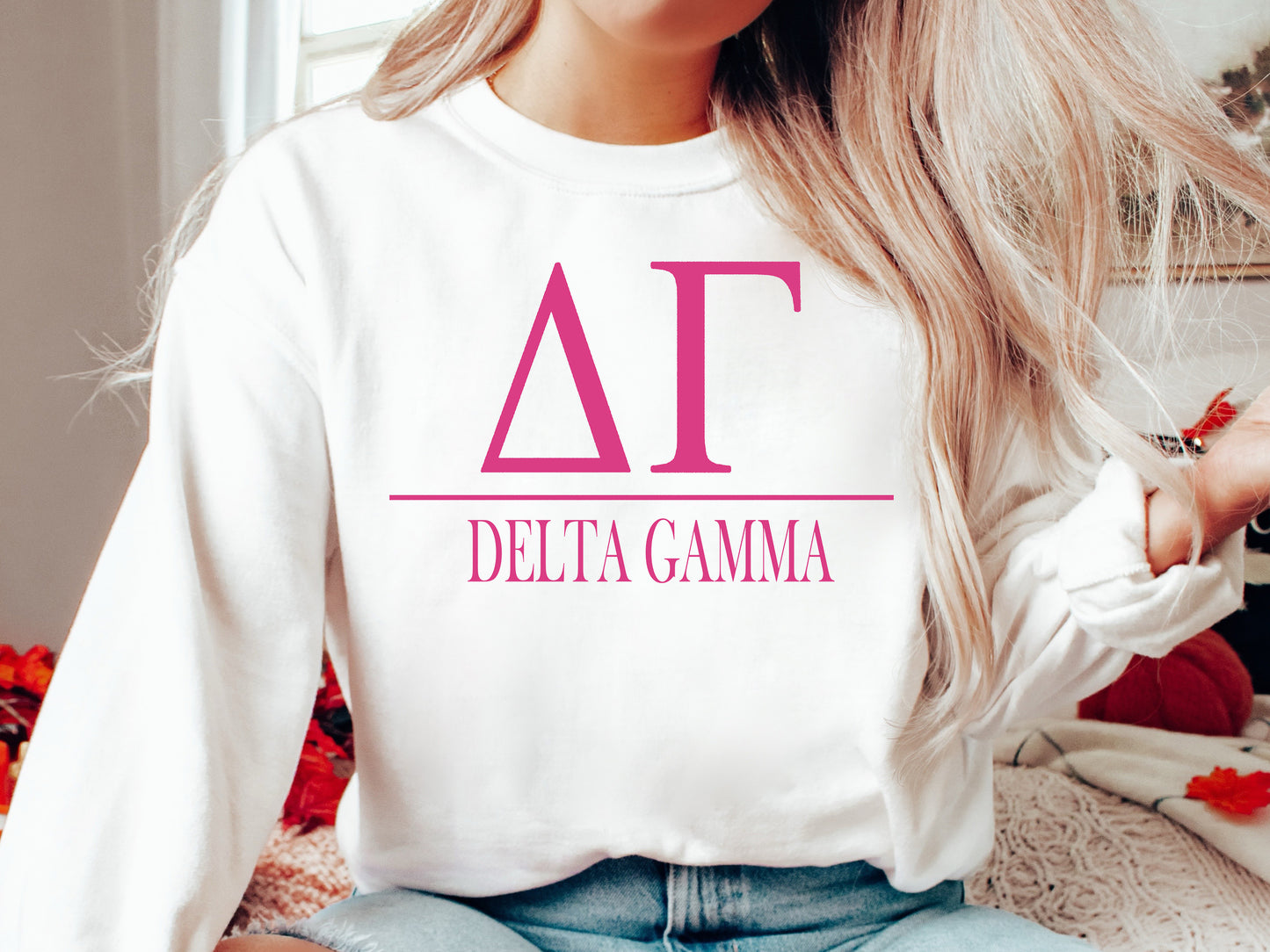 Delta Gamma Loud Letters Sorority Sweatshirt _ 477g
