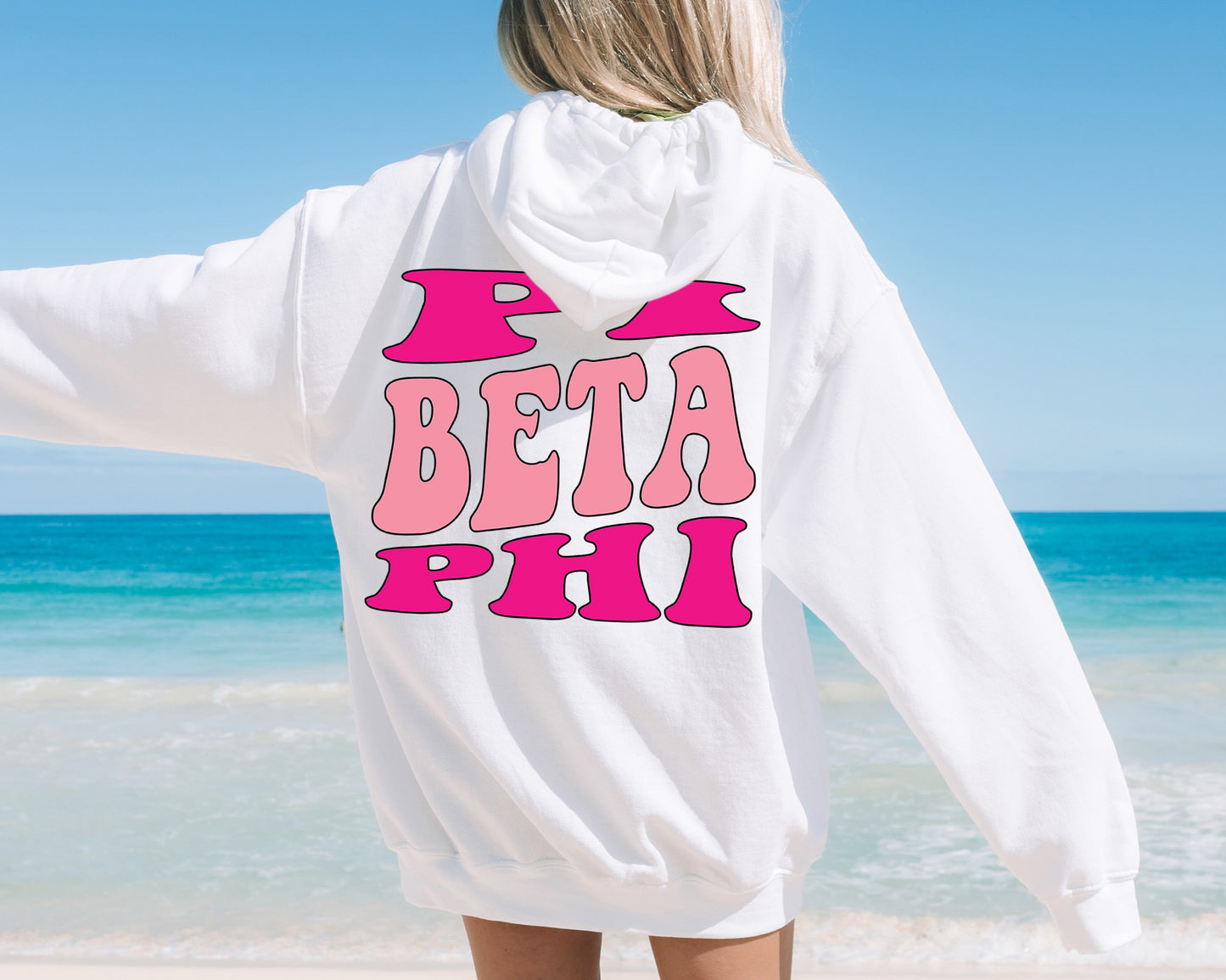 Pi Beta Phi Shades of Pink Sorority Hoodie _ 32992g