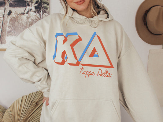 Kappa Delta American Colored Sorority Hoodie _ 42g