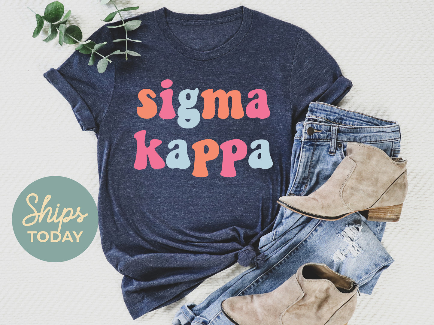 Sigma Kappa Vividly Vibrant Sorority T-shirt _ 3171g