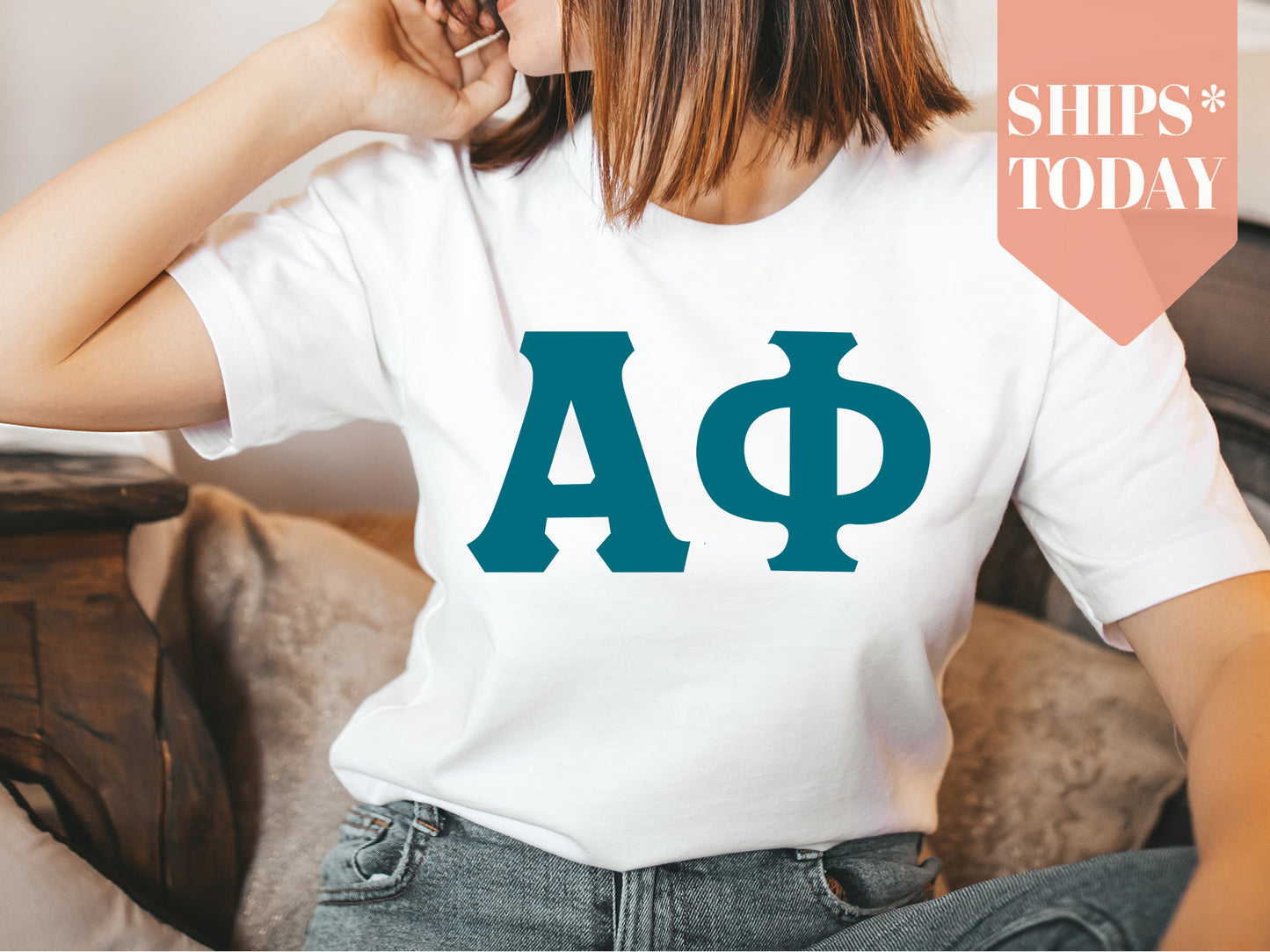 Alpha Phi Back to the Basics Sorority T-shirt _ 627g