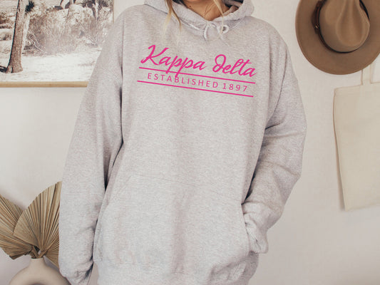 Kappa Delta All Pink Sorority Hoodie _ 768g