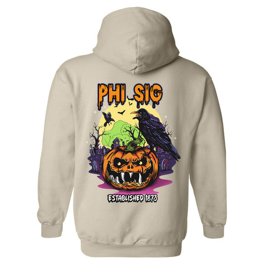 Phi Sigma Kappa Halloween Bats Fraternity Hoodie _ 36269g