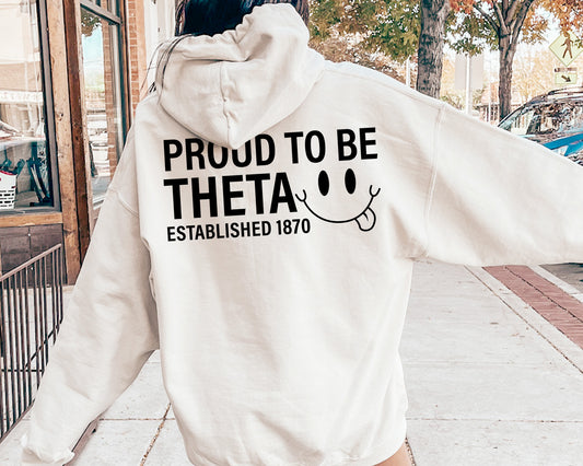 Kappa Alpha Theta Proud to Be Sorority Hoodie _ 33143g