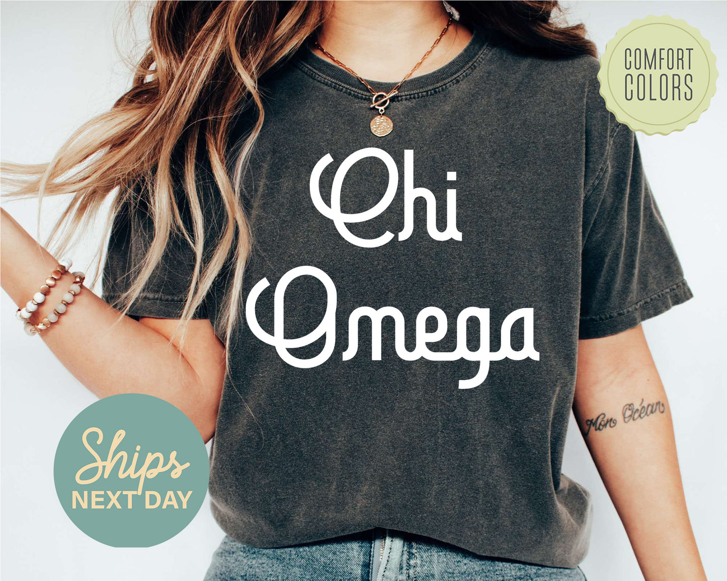 Chi Omega All About That Pop Comfort Colors Sorority T-shirt _ 2690g