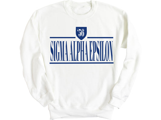 Sigma Alpha Epsilon Shield Fraternity Sweatshirt _ 1203g