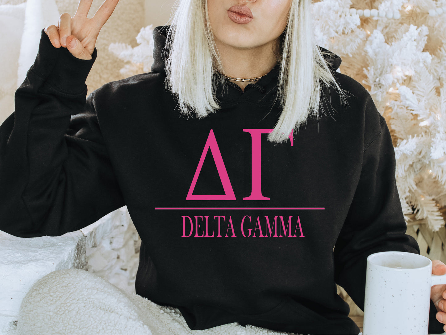Delta Gamma Loud Letters Sorority Hoodie _ 477g