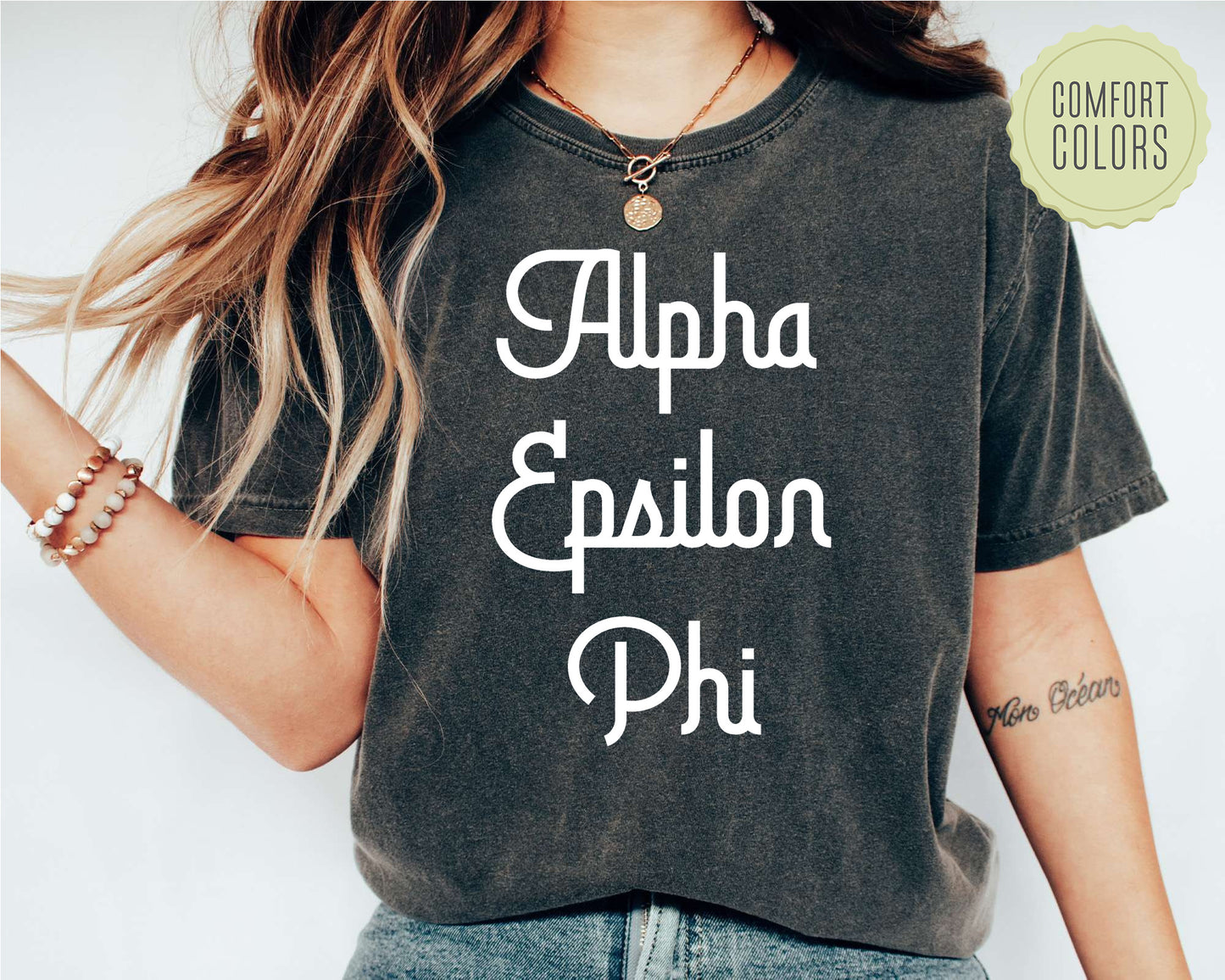 Alpha Epsilon Phi All About That Pop Comfort Colors Sorority T-shirt _ 2683g