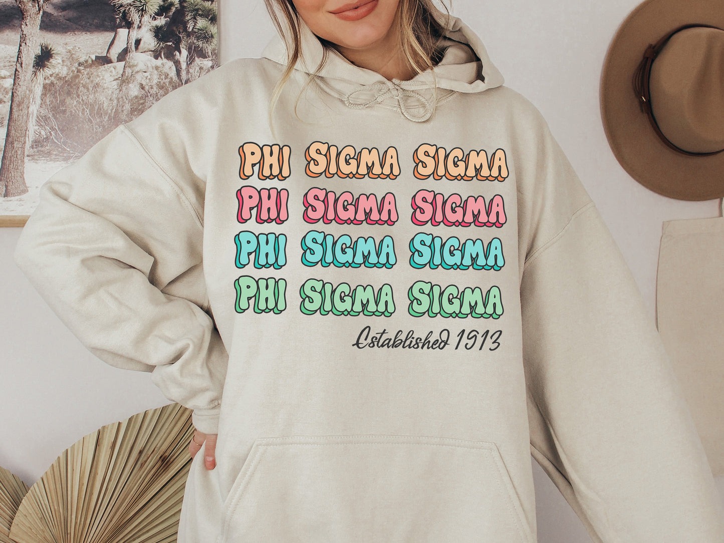 Phi Sigma Sigma Lucy Sorority Hoodie _ 277g