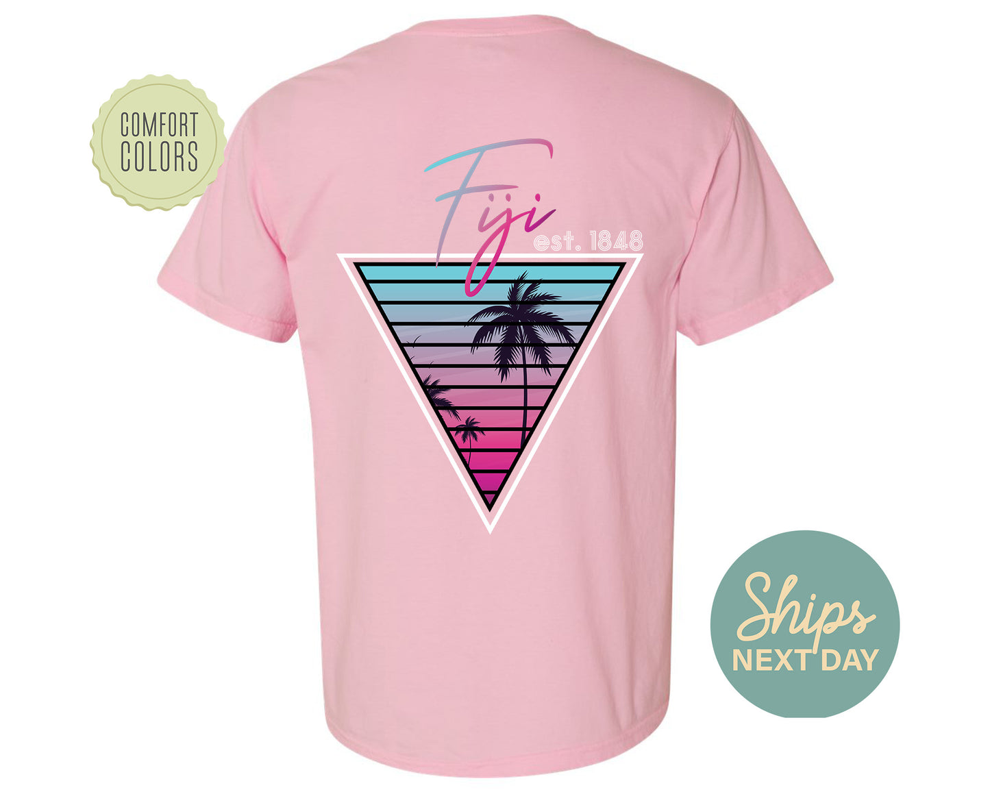 FIJI Tropical Twilight Comfort Colors Fraternity T-shirt _ 31566g