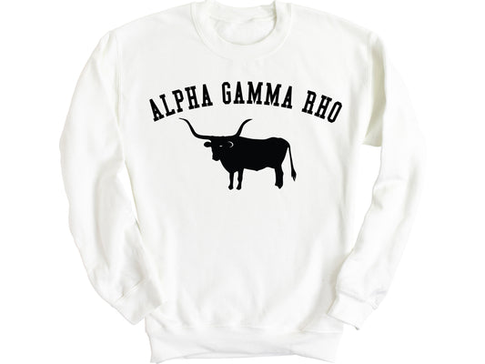 Alpha Gamma Rho Long Horn Fraternity Sweatshirt _ 1525g
