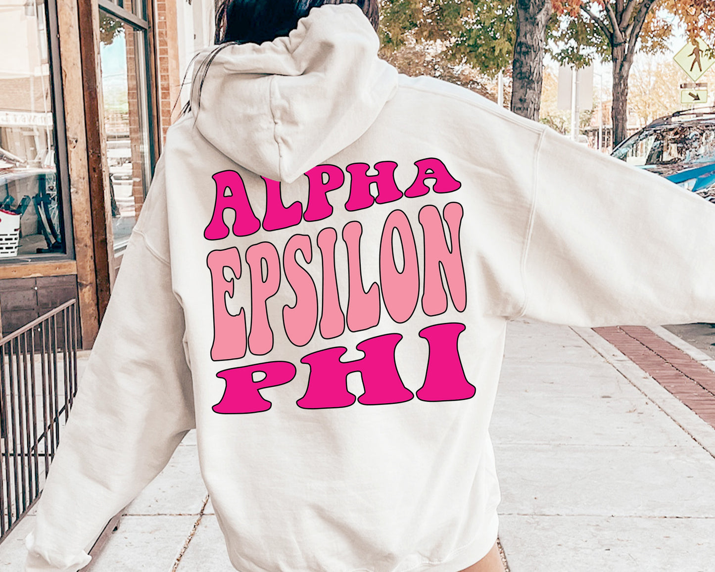 Alpha Epsilon Phi Shades of Pink Sorority Hoodie _ 32974g