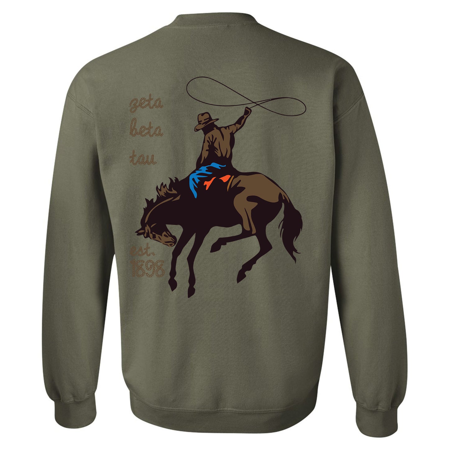 Zeta Beta Tau Cowboy Fraternity Sweatshirt _ 31209g
