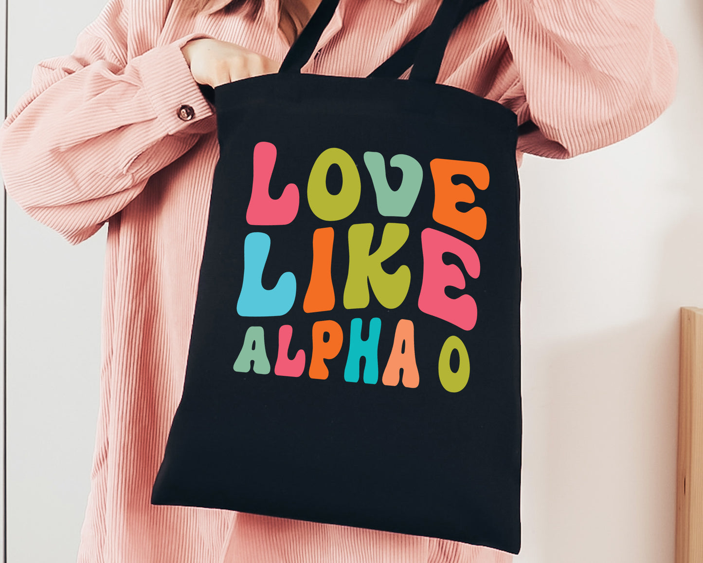 Alpha Omicron Pi Love Like Sorority Tote Bag _ 34338g