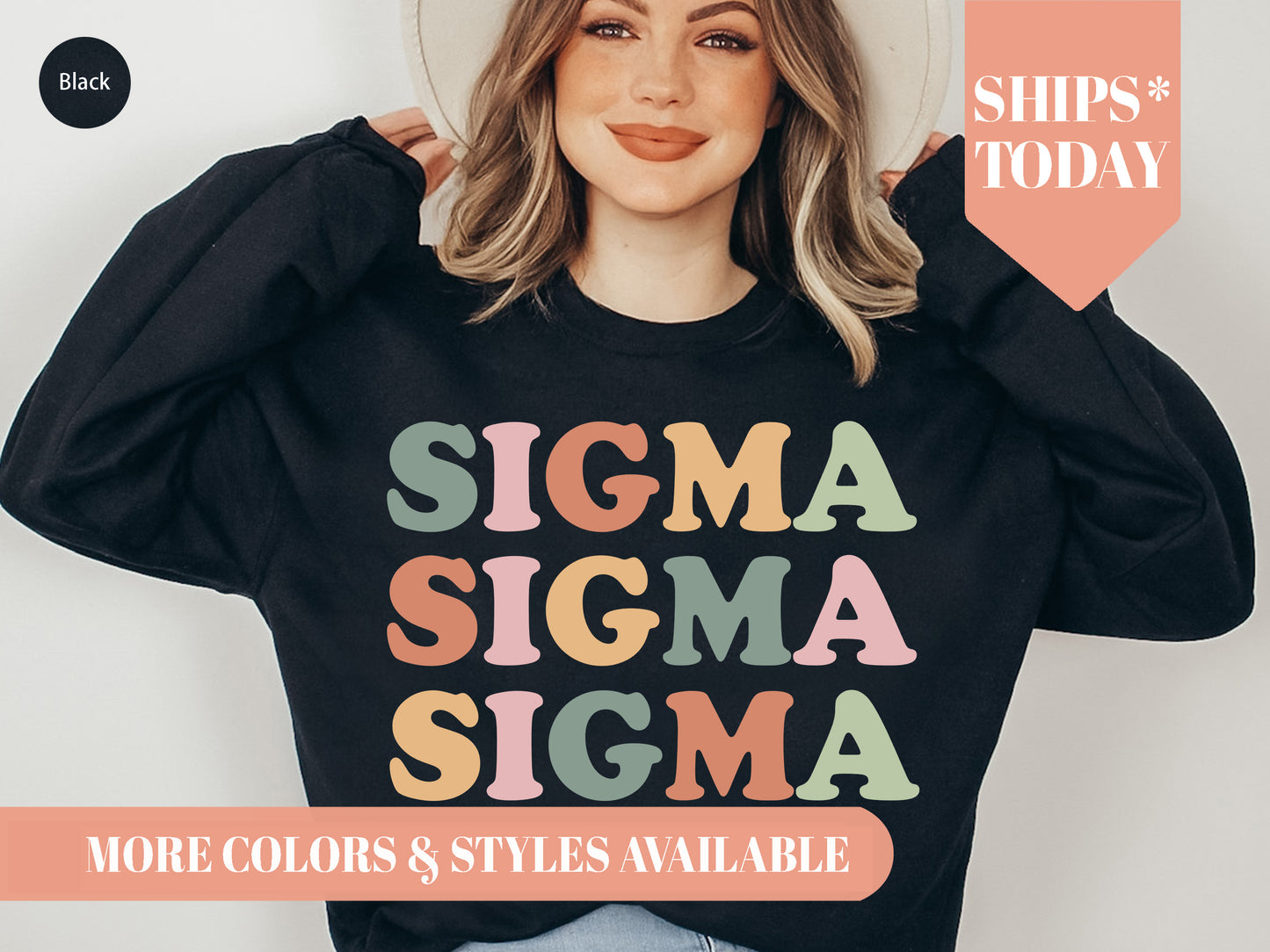 Sigma Sigma Sigma Bright and Proud Sorority Sweatshirt _ 437g
