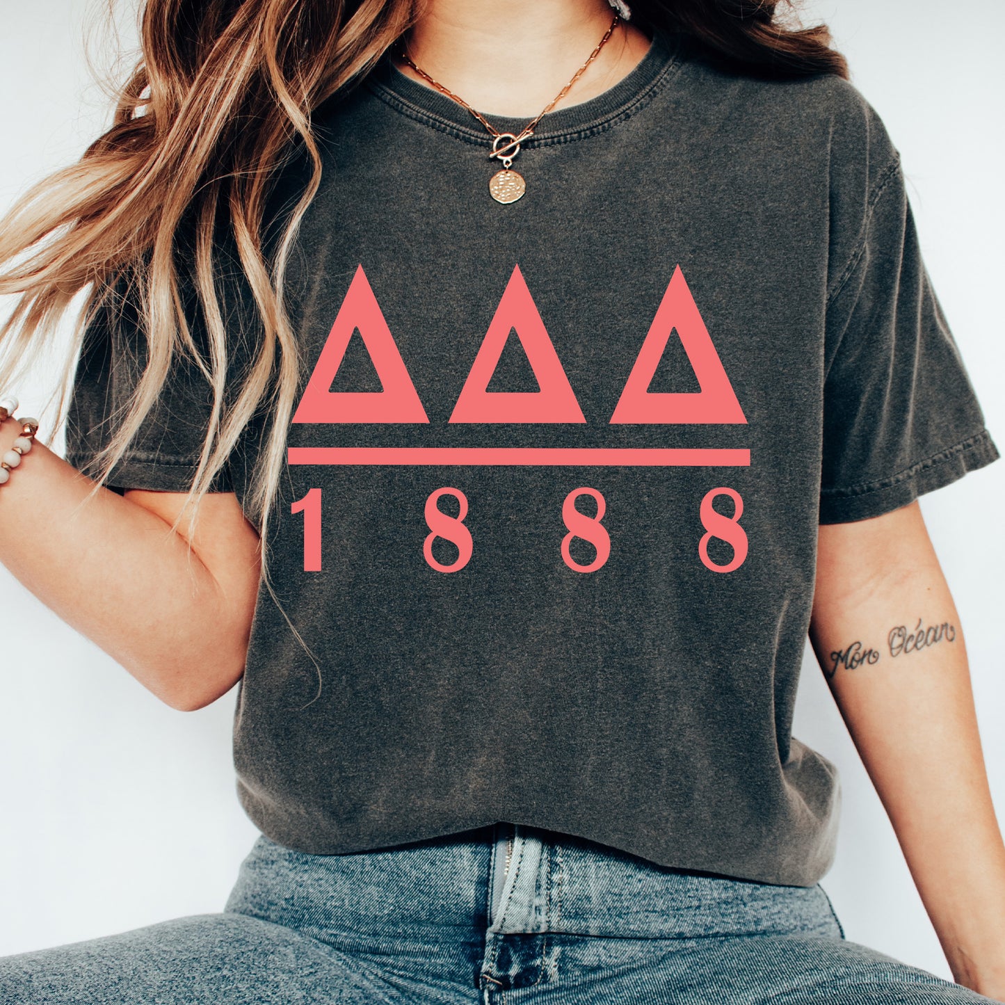 Delta Delta Delta Monochromatic Sorority T-shirt _ 30853g