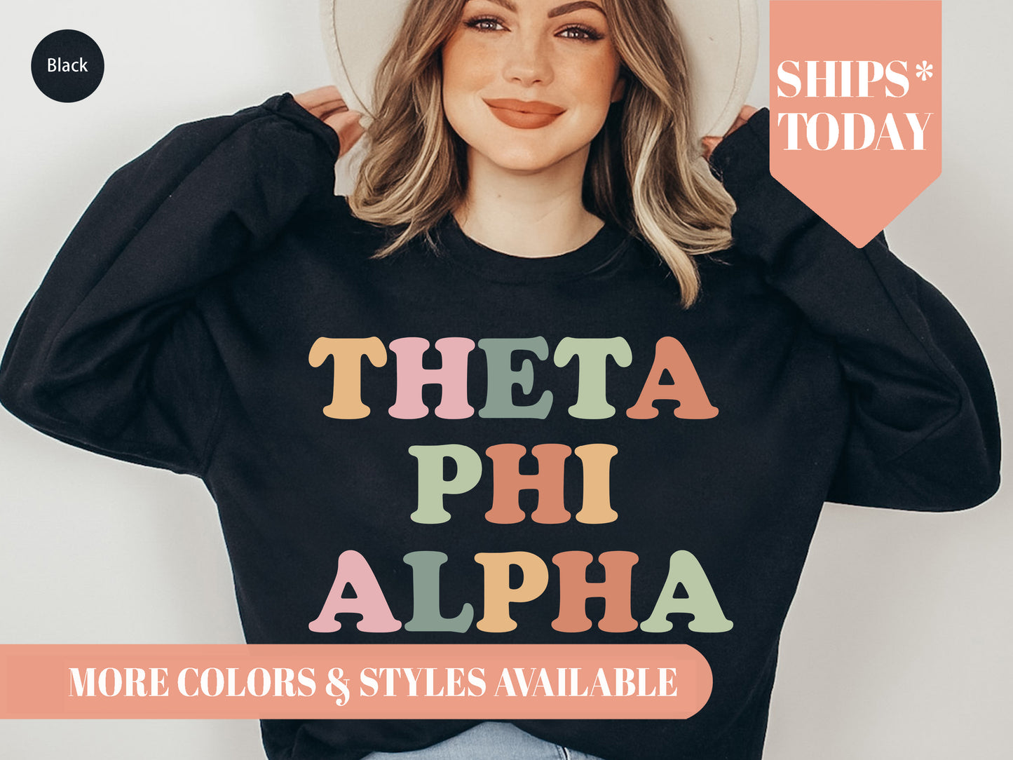 Theta Phi Alpha Bright and Proud Sorority Sweatshirt _ 438g