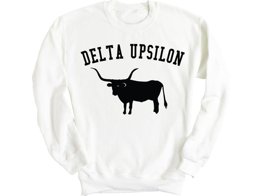 Delta Upsilon Long Horn Fraternity Sweatshirt _ 1533g