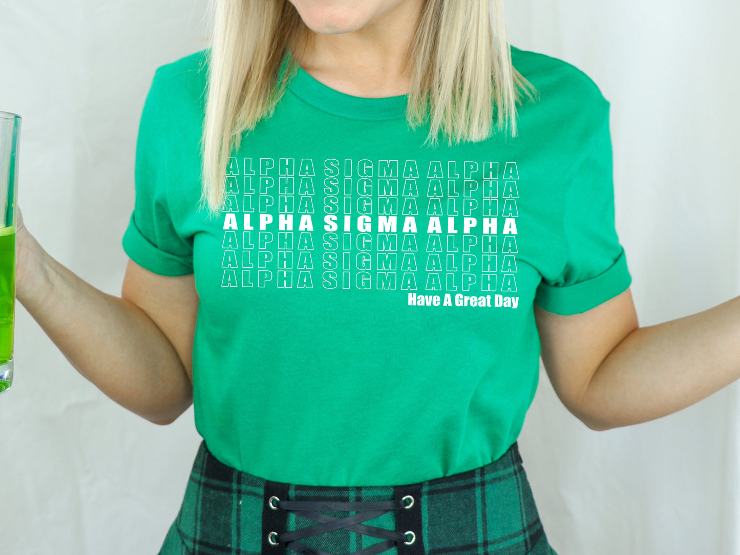 Alpha Sigma Alpha Have a Great Day Sorority T-shirt _ 2114g