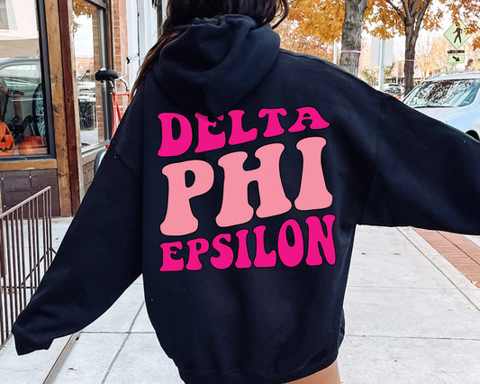 Delta Phi Epsilon Shades of Pink Sorority Hoodie _ 32984g