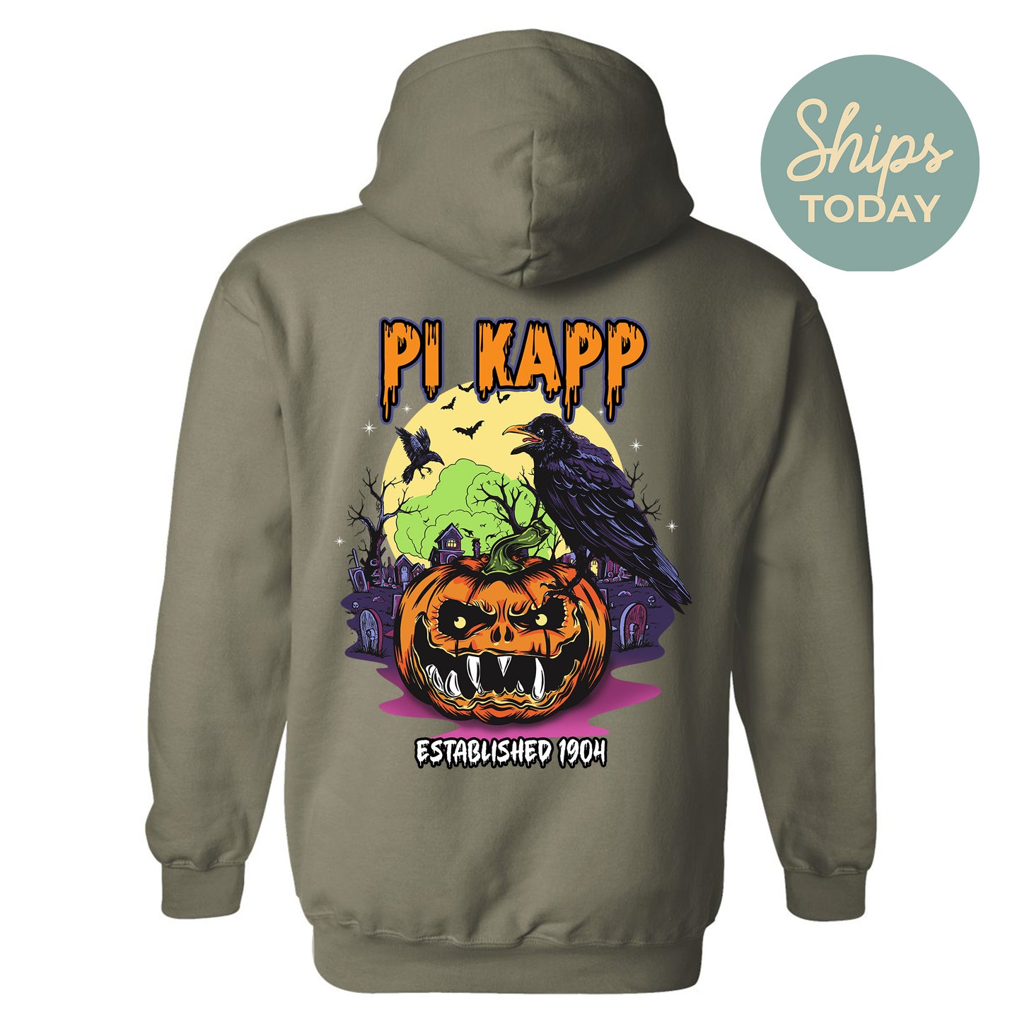 Pi Kappa Phi Halloween Bats Fraternity Hoodie _ 36271g